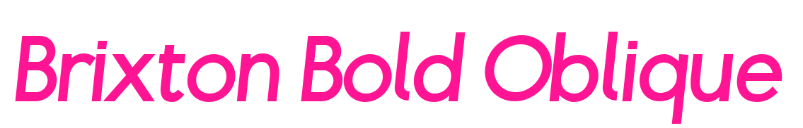 Brixton Bold Oblique预览图片