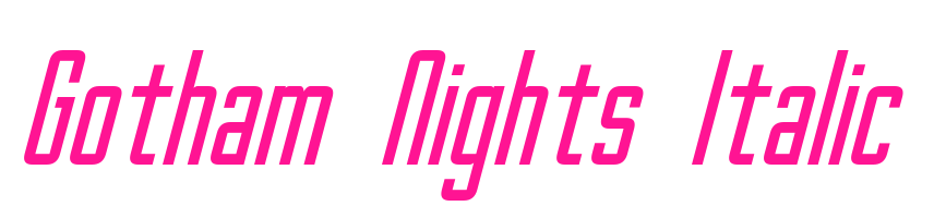 Gotham Nights Italic预览图片