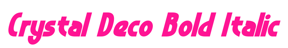 Crystal Deco Bold Italic预览图片