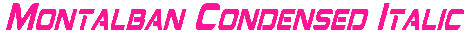 Montalban Condensed Italic预览图片