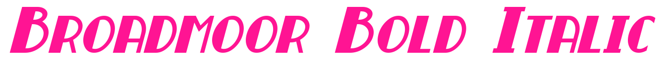 Broadmoor Bold Italic预览图片