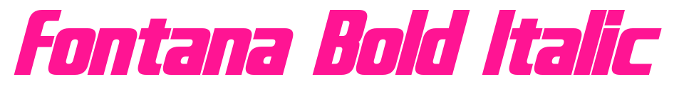 Fontana Bold Italic预览图片