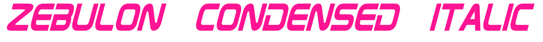 Zebulon Condensed Italic预览图片