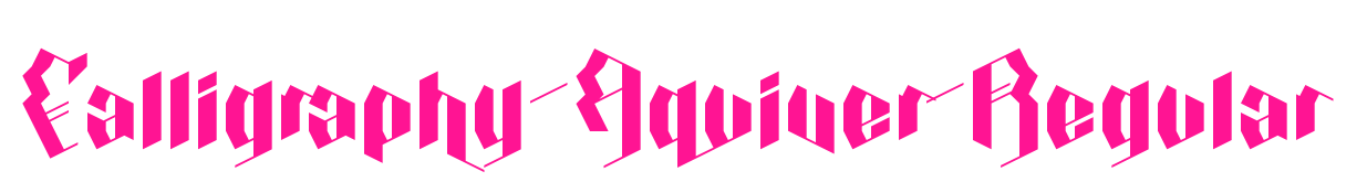 Calligraphy-Aquiver-Regular预览图片