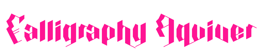 Calligraphy Aquiver预览图片