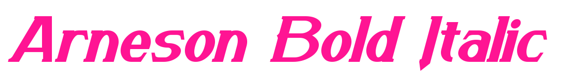 Arneson Bold Italic预览图片