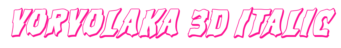 Vorvolaka 3D Italic预览图片