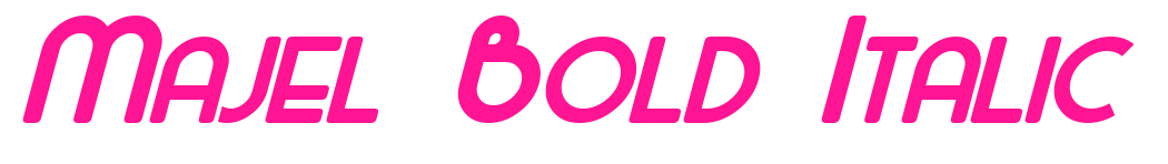 Majel Bold Italic预览图片