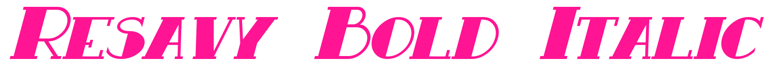 Resavy Bold Italic