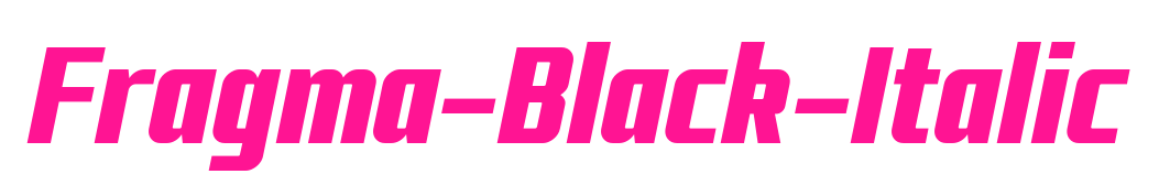 Fragma-Black-Italic预览图片