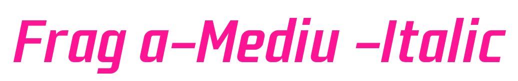 Fragma-Medium-Italic预览图片