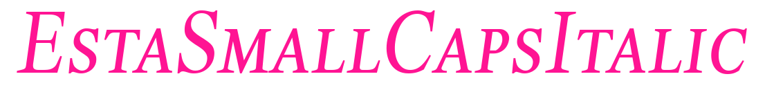 EstaSmallCapsItalic预览图片