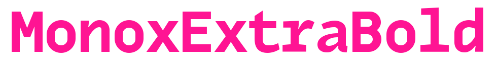 MonoxExtraBold预览图片