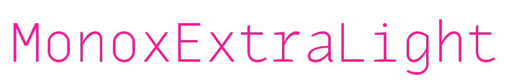 MonoxExtraLight预览图片