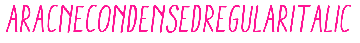 AracneCondensedRegularItalic