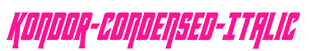 Kondor-Condensed-Italic预览图片