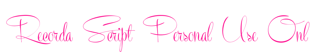 Recorda Script Personal Use Onl预览图片