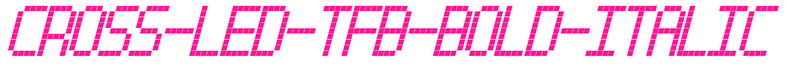 Cross-led-tfb-bold-Italic预览图片