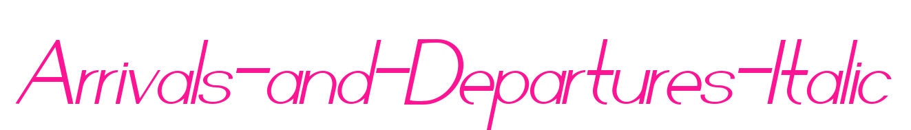 Arrivals-and-Departures-Italic预览图片