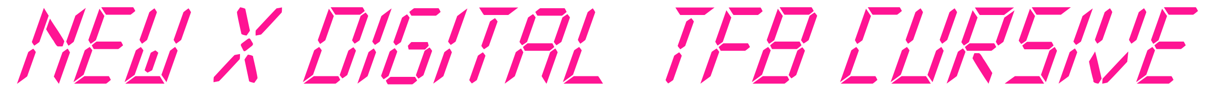 New X Digital tfb Cursive预览图片