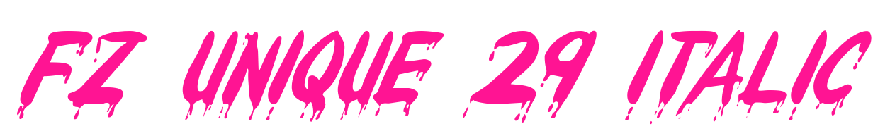 FZ UNIQUE 29 ITALIC预览图片