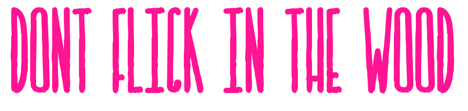 DONT FLICK IN THE WOOD