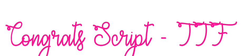 Congrats Script - TTF预览图片