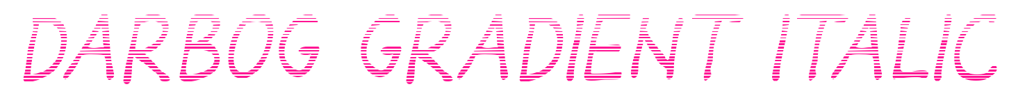 Darbog gradient italic预览图片