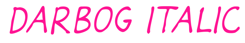 Darbog italic