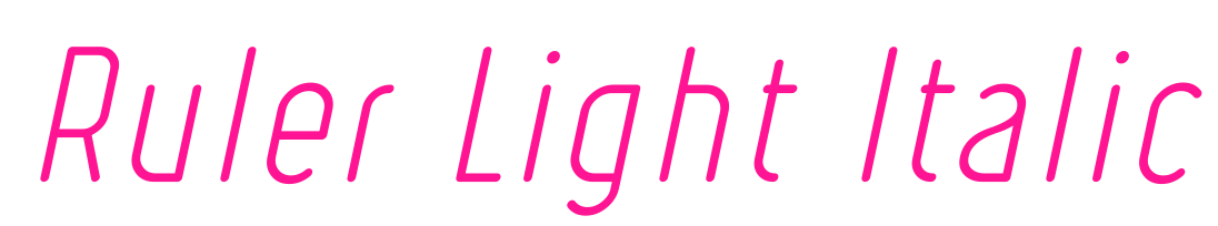 Ruler Light Italic预览图片