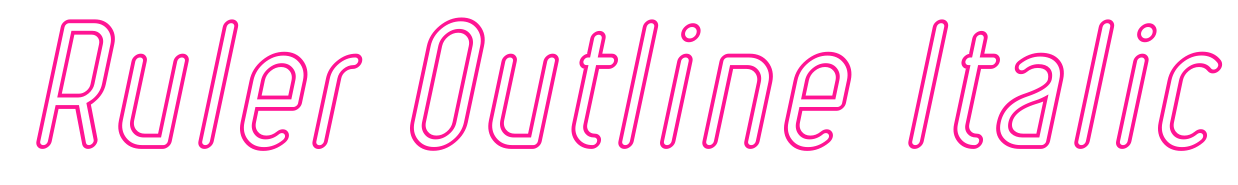 Ruler Outline Italic预览图片