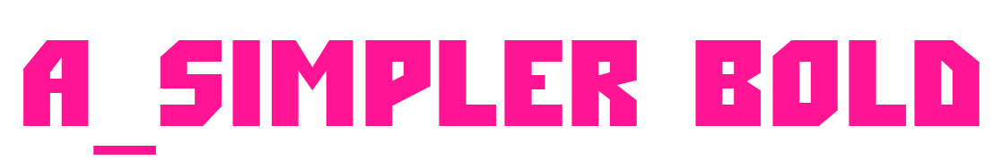 a_simpler bold预览图片