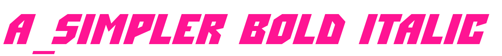 a_simpler bold italic预览图片