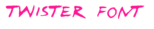 twister font预览图片