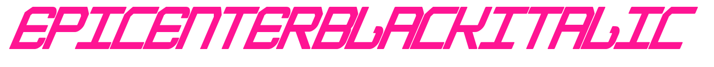 EpicenterBlackItalic预览图片