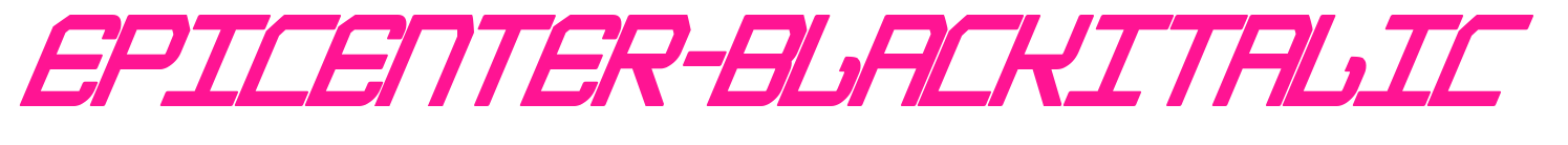Epicenter-BlackItalic预览图片