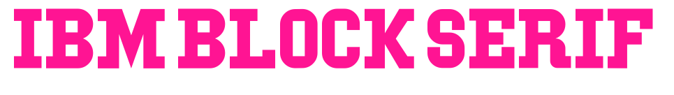 IBM Block Serif预览图片