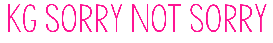 KG Sorry Not Sorry预览图片