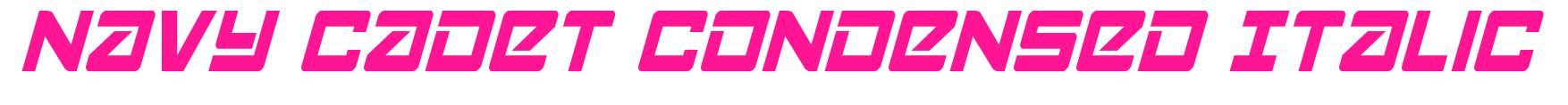 Navy Cadet Condensed Italic预览图片