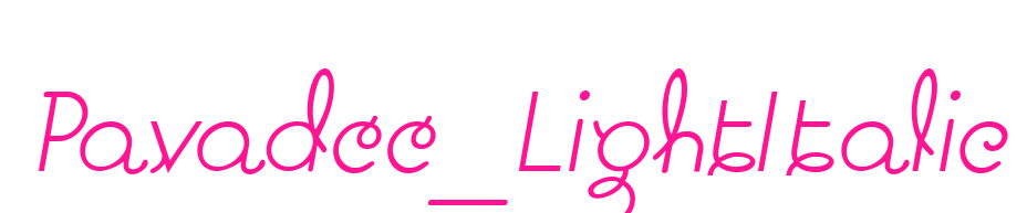 Pavadee_LightItalic
