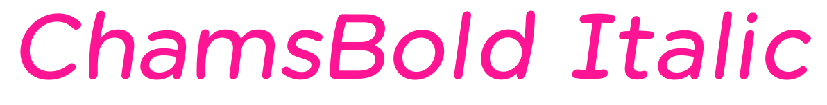 ChamsBold Italic