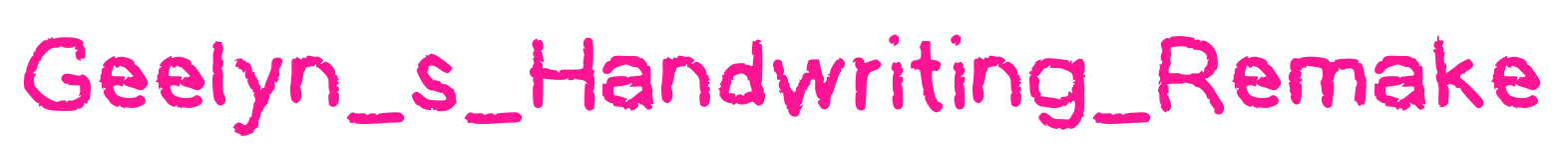 Geelyn_s_Handwriting_Remake预览图片