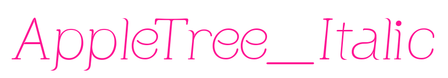 AppleTree_Italic预览图片