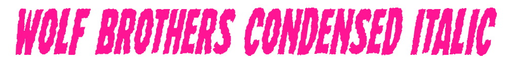Wolf Brothers Condensed Italic预览图片
