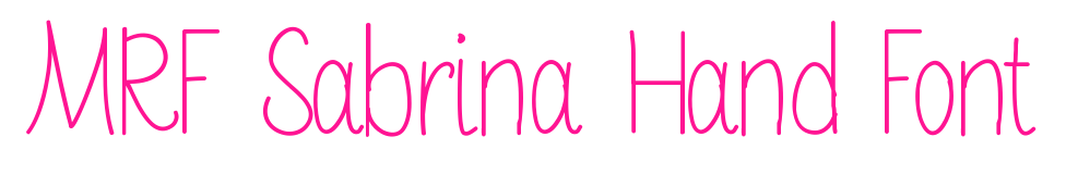 MRF Sabrina Hand Font预览图片