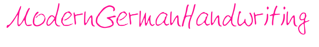 ModernGermanHandwriting