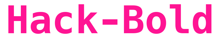 Hack-Bold预览图片