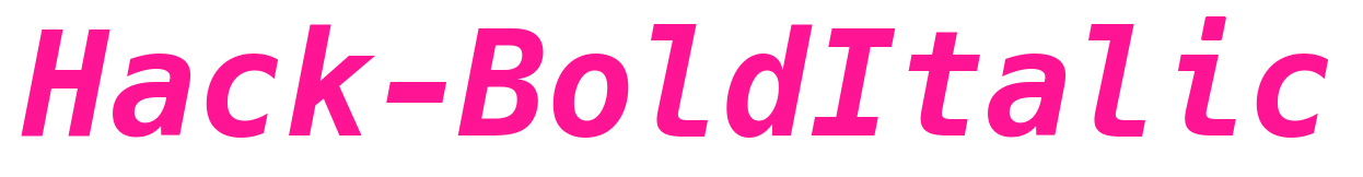 Hack-BoldItalic预览图片