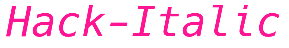 Hack-Italic预览图片