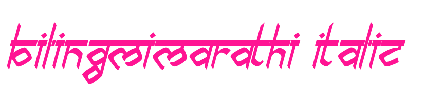 bilingmimarathi-Italic预览图片